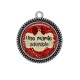 Pendentif Cabochon Argent - une mamie adorable