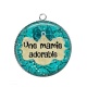 Pendentif Cabochon Argent - une mamie adorable