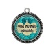 Pendentif Cabochon Argent - une mamie adorable