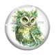 Cabochon Verre - chouette