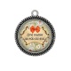Pendentif Cabochon Argent - une mamie au top du top