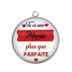 Pendentif Cabochon Argent - tu e sune mamie plus que parfaite