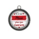 Pendentif Cabochon Argent - tu e sune mamie plus que parfaite