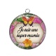 Pendentif Cabochon Argent - je suis une super mamie
