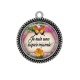 Pendentif Cabochon Argent - je suis une super mamie