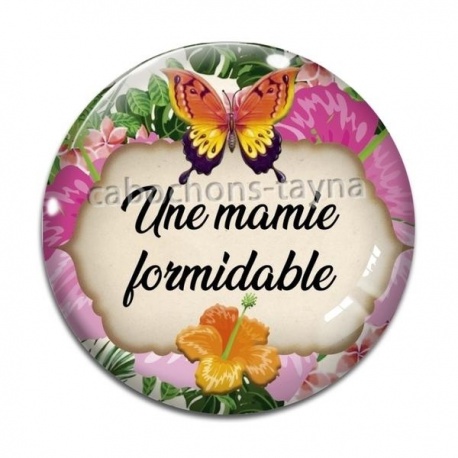 Cabochon Verre - une mamie formidable