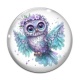 Cabochon Verre - chouette