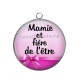 Pendentif Cabochon Argent - mamie et fière de l'être