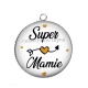 Pendentif Cabochon Argent - super mamie