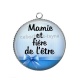 Pendentif Cabochon Argent - mamie et fière de l'être