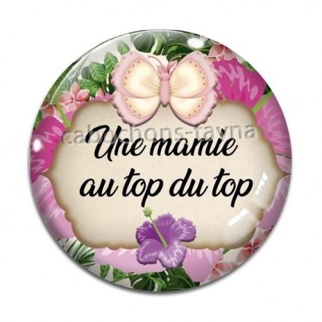 Cabochon Verre - une mamie au top du top