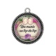 Pendentif Cabochon Argent - une mamie au top du top