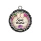 Pendentif Cabochon Argent - super mamie
