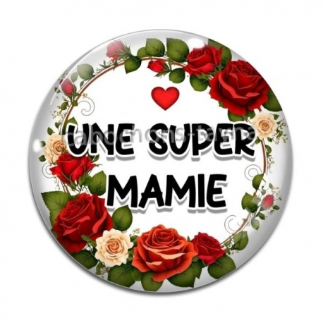 Cabochon Verre - une super mamie