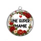 Pendentif Cabochon Argent - une super mamie