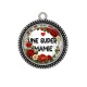Pendentif Cabochon Argent - une super mamie