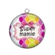Pendentif Cabochon Argent - super mamie