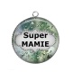 Pendentif Cabochon Argent - super mamie