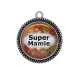 Pendentif Cabochon Argent - super mamie