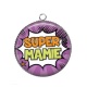 Pendentif Cabochon Argent - super mamie