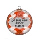 Pendentif Cabochon Argent - super mamie
