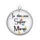 Pendentif Cabochon Argent - super mamie