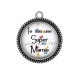 Pendentif Cabochon Argent - super mamie