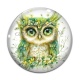 Cabochon Verre - chouette