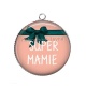 Pendentif Cabochon Argent - super mamie