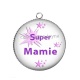 Pendentif Cabochon Argent - super mamie