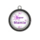 Pendentif Cabochon Argent - super mamie