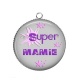 Pendentif Cabochon Argent - super mamie
