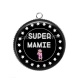 Pendentif Cabochon Argent - super mamie