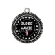 Pendentif Cabochon Argent - super mamie