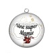 Pendentif Cabochon Argent - super mamie