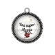 Pendentif Cabochon Argent - super mamie