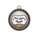 Pendentif Cabochon Argent - super mamie