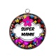 Pendentif Cabochon Argent - super mamie