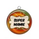 Pendentif Cabochon Argent - super mamie