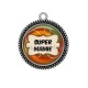 Pendentif Cabochon Argent - super mamie