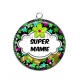 Pendentif Cabochon Argent - super mamie