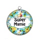 Pendentif Cabochon Argent - super mamie