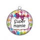 Pendentif Cabochon Argent - super mamie