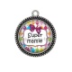 Pendentif Cabochon Argent - super mamie