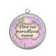 Pendentif Cabochon Argent - pour ma merveilleuse mamie