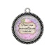 Pendentif Cabochon Argent - pour ma merveilleuse mamie