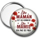Miroir de poche - être maman est un honneur être mamie n'a pas de prix