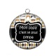 Pendentif Cabochon Argent - mon papa c'est le plus sympa