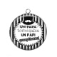 Pendentif Cabochon Argent - un papa formidable un papi exeptionnel