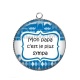 Pendentif Cabochon Argent - mon papa c'est le plus sympa